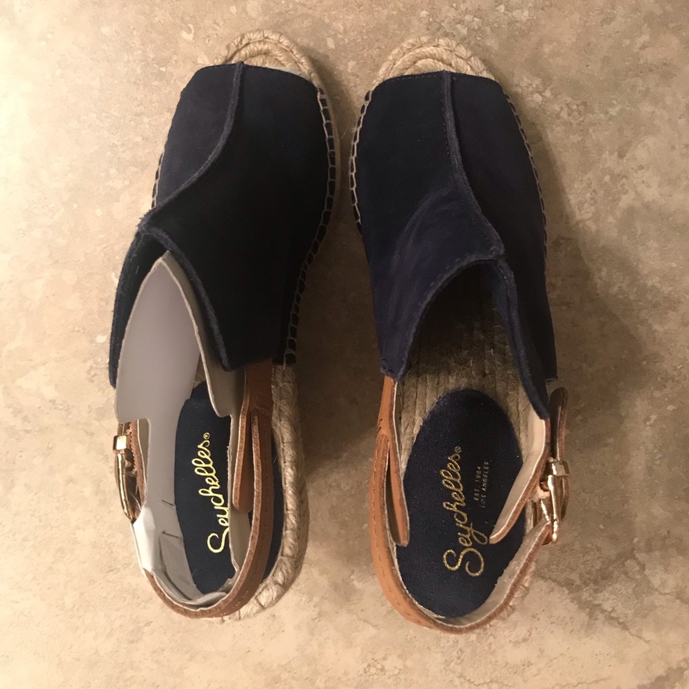 Seychelles Exhilarate Suede Wedges Size 8 - Picture 5 of 5